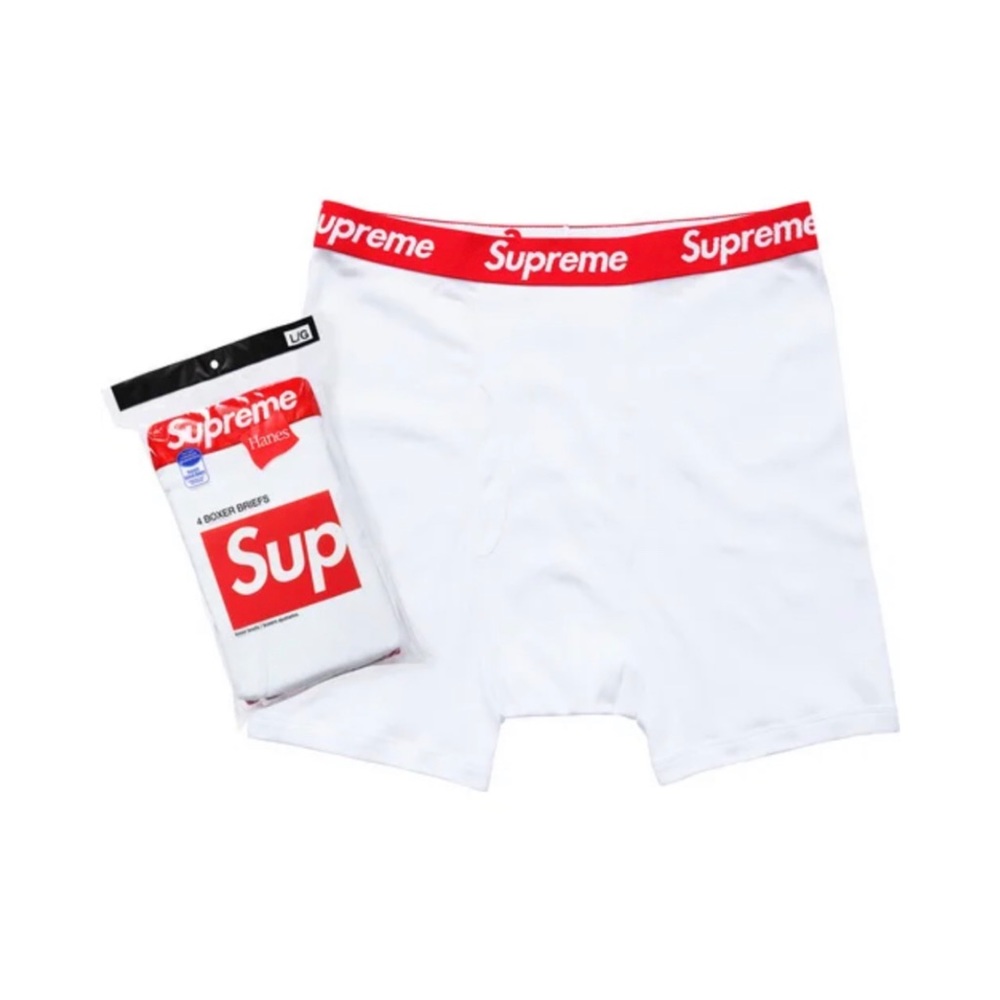 Supreme X Hanes Boxer Briefs White Underwear small